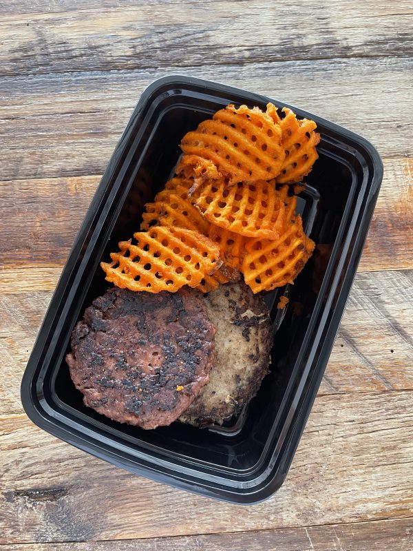 The Basic (Turkey Burger & Sweet Potato Fries)